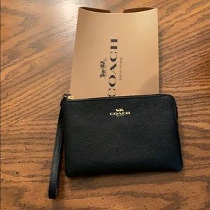 Black coach wristlet